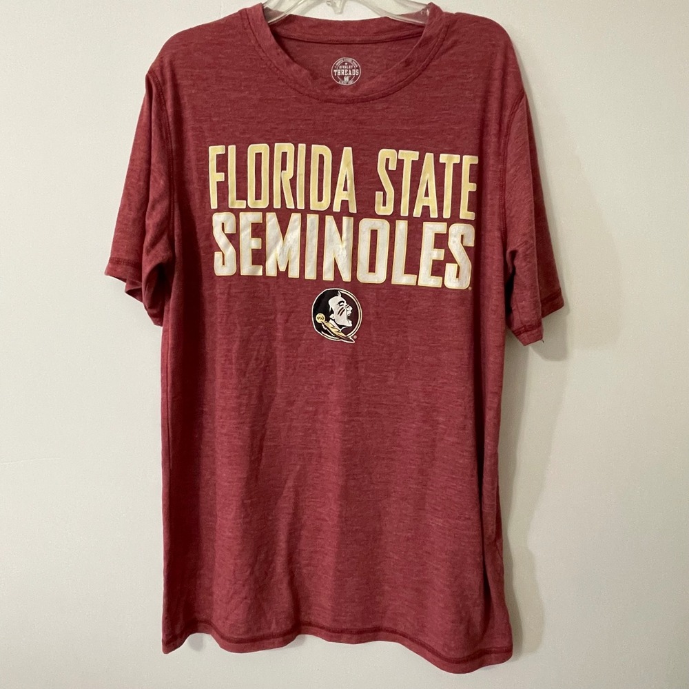 Rivalry‎ Threads Florida State Seminoles T Shirt Burgundy Heathered Mens Size M